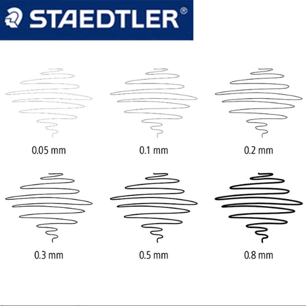 6pcs/set German STAEDTLER Drawing Needle Pen Gel Pen 308 SB6P Handbook Painted Art Office Supplies Stationery School Acsesories