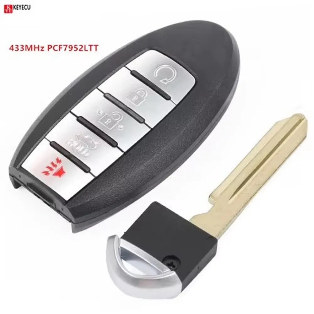 CWTWB1G744 5 Buttons 433MHz ID46 Chip for Nissan Patrol Armada for Infiniti QX56 Q80 Auto Smart Remote Control Key Fob