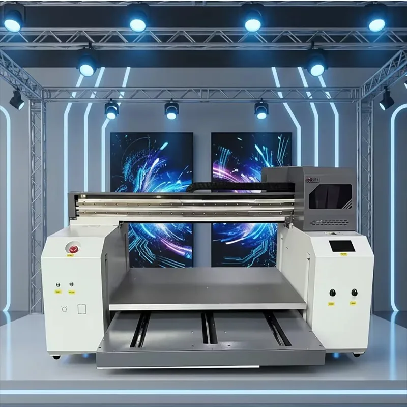 Customized UV DTF Label Printer With XP600 Printhead For Phone Cases & Tablets Automatic High-Speed Flatbed Inkjet Printer