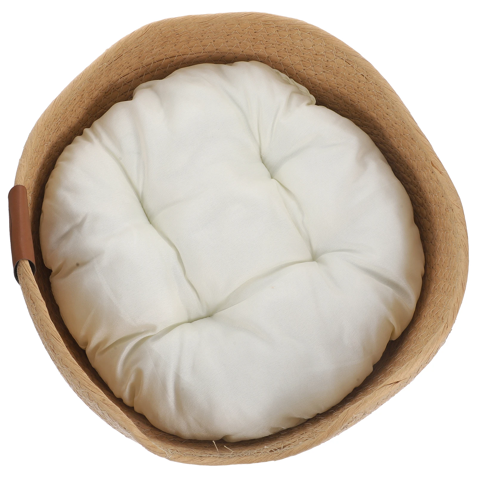 

Summer Pet House Woven Cat Bed Small Size Random Color Soft Breathing Material Cats Dog Sleeping Nest Cool Mat