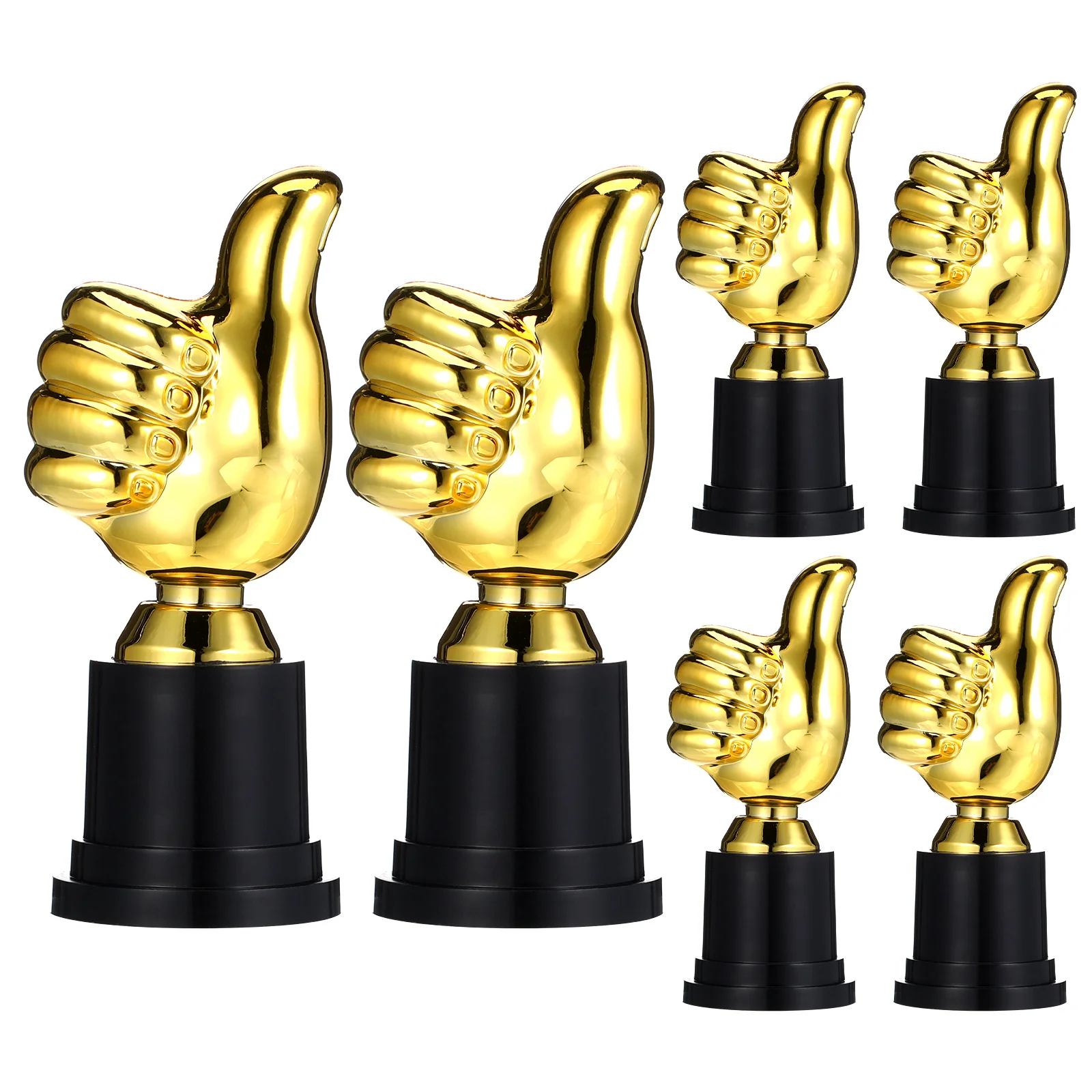 Trofeo de regalo para niños, premio en forma de pulgar para competición, copa decorativa, trofeo deportivo para guardería, 6 uds.