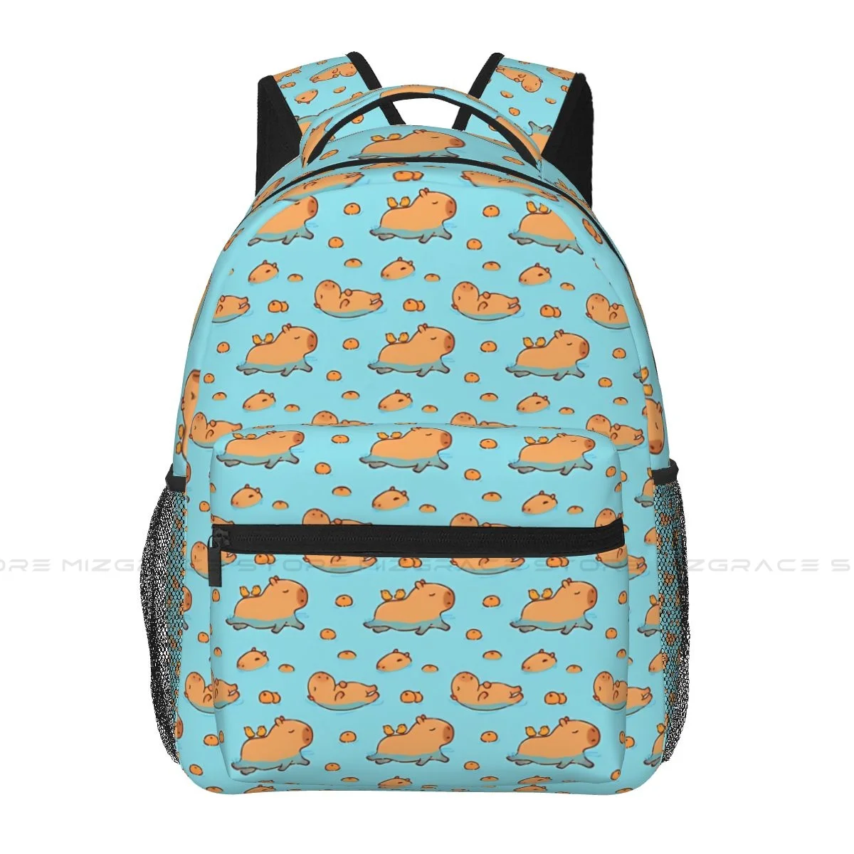 

Capybara Pattern Swimming With Oranges Backpack Capybara Guinea Pig Travel Rucksack Daypack for Teenage School Laptop