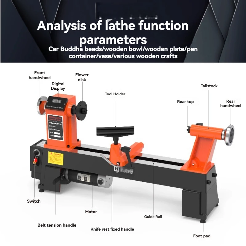 DIY CNC bead-making woodworking machine, 1218vd miniature wood turning lathe specifically designed for woodworking.