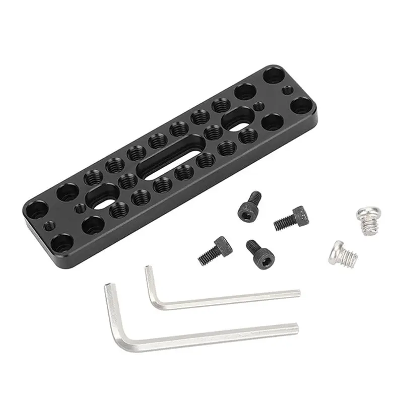 ABRI-Camera Baseplate Extension Long Cheese Plate With Multiple 1/4Inch-20 Thread Holes For DLSR Camera DIY Setup