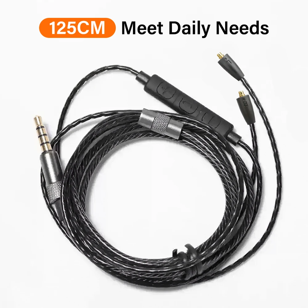 Shure SE215 SE425 SE535 SE846 MMCX 3.5mm Cable 1.25m