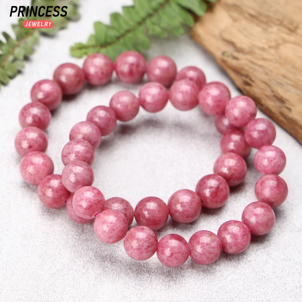 A++ Natural Red Rhodonite Beads 9-12mm Elastic Bracelet for Jewelry Making DIY Necklace Pendant Or Surprise Gift