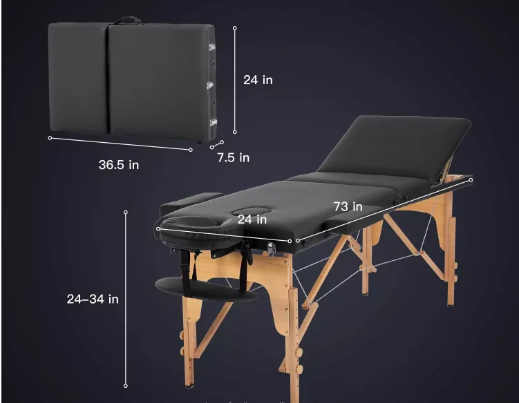 Wooden Useful Colorful Portable Massage Table For Professional Facial Pregnant Spa Accessories Salon Massage Bed