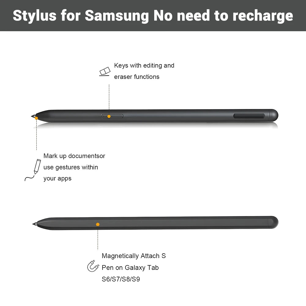 サムスンタブレット、ギャラクシータブ、s8プラス、s8ウルトラ、s7、s7、s6 lite、s9用のsペンスタイラス
