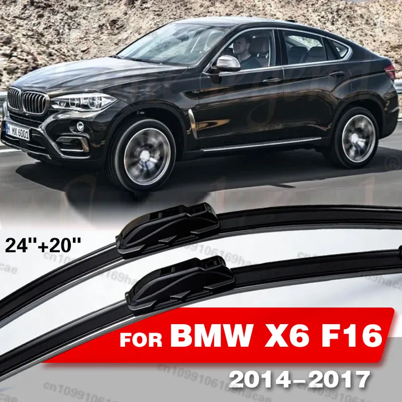 

Щетки стеклоочистителя передние для BMW X6 F16 2014-2017, для лобового стекла, для чистки окон автомобиля, щетки от дождя, натуральные, 24"+20"