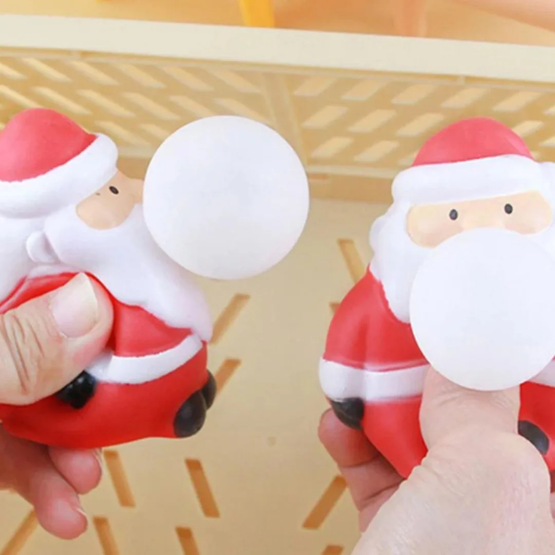 Christmas Extrusion Toys Anti Stress Balls Santa Claus Snowman Elk Decompression Squeeze Sensory Toys for Kids Xmas Party Gifts