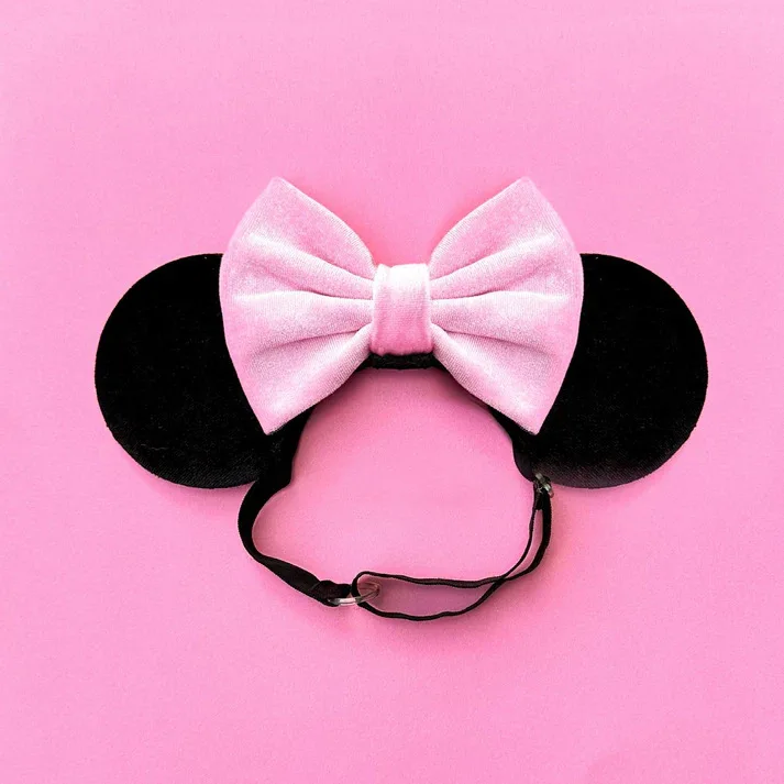 Adjustable Mickey Ear Elastic Headband, Adult and Children\'s Nylon Headband, Cosplay Hair Accessories