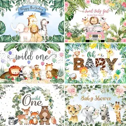 Tropical Jungle Safari Photography Backdrop Kid 1st Wild One Newborn Baby Birthday Party Photozone Family Shoot Photo Background