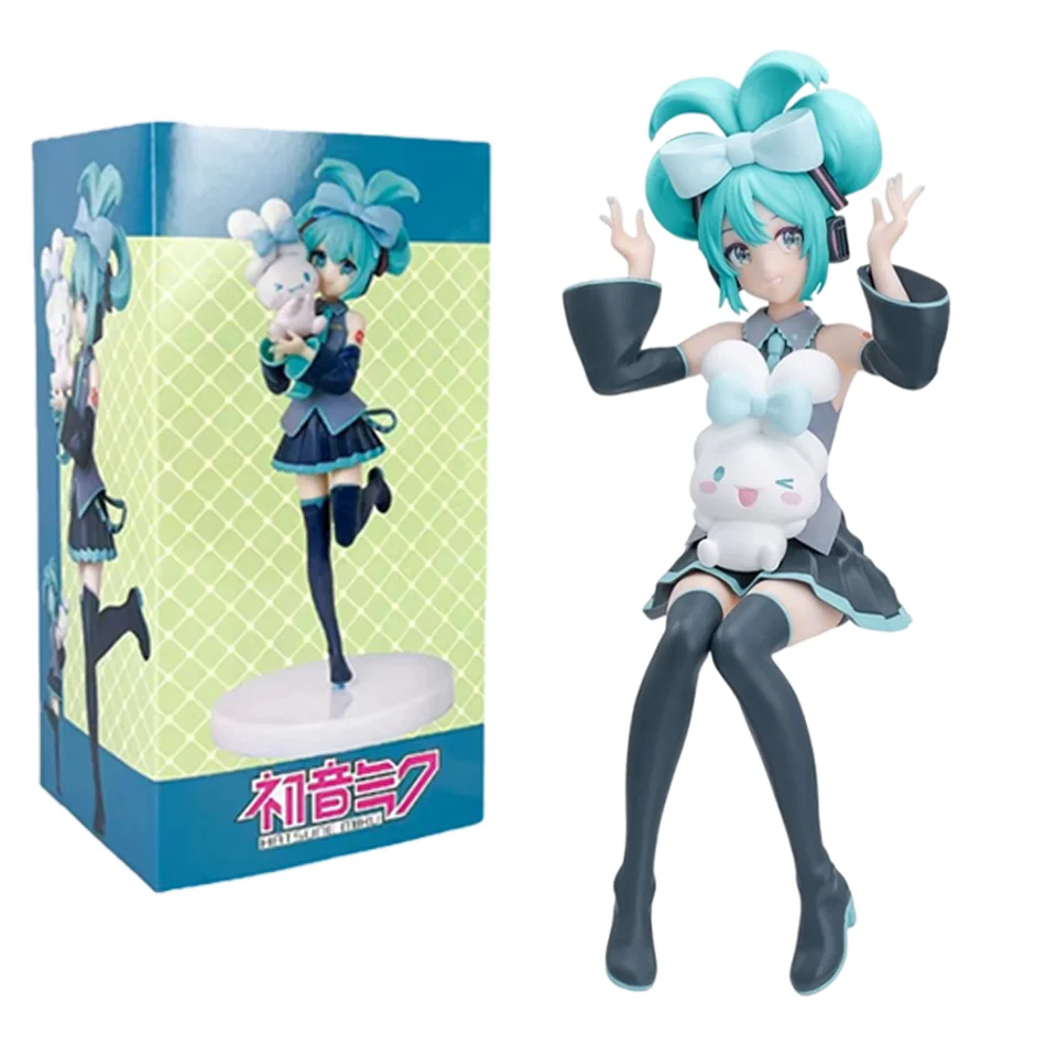 Hatsune Miku Desktop Leuke Actie Blind Box 14-20 Cm Staande En Zitten Versie Anime Beeldje Kawaii meisje Model Speelgoed Gift