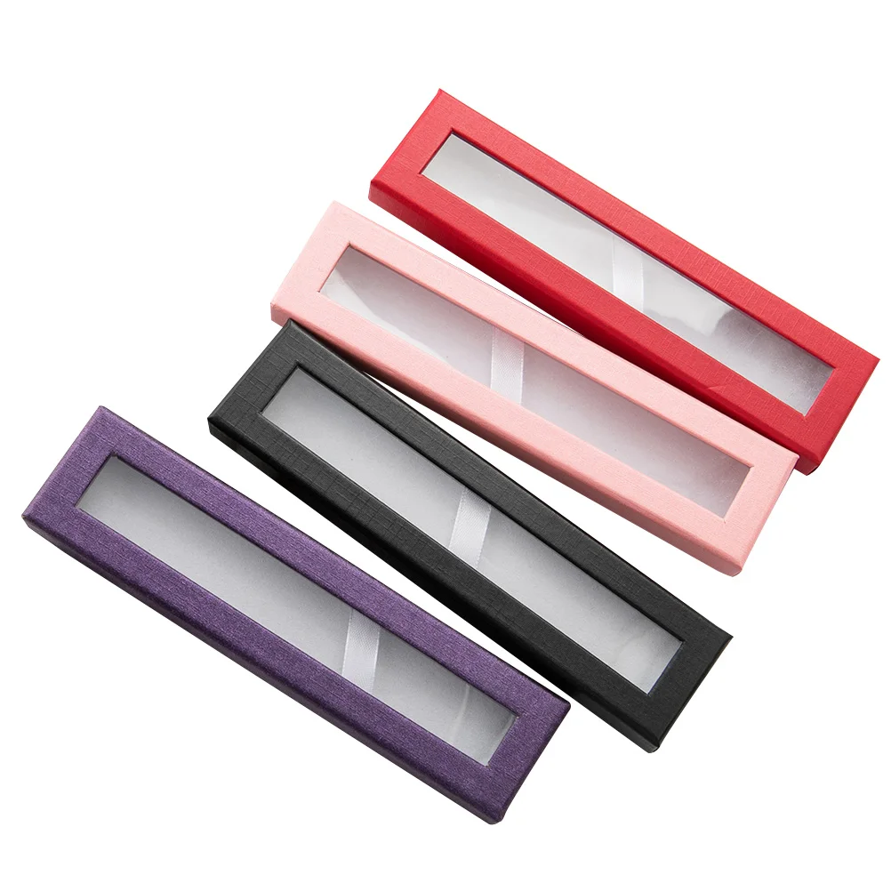 

4pcs Empty Packaging Paper Simple Single Pen Storage Box Household Gift Wrapping Case Lightweight Dustproof Storage Holder For