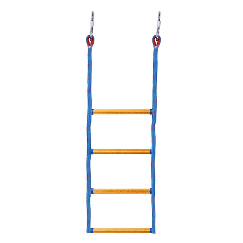 4 Step Marine Rope Ladder Folding Portable Rope Boarding Ladder Assist Boat Ladder for Inflatable Boat Kayak Motorboat Canoeing
