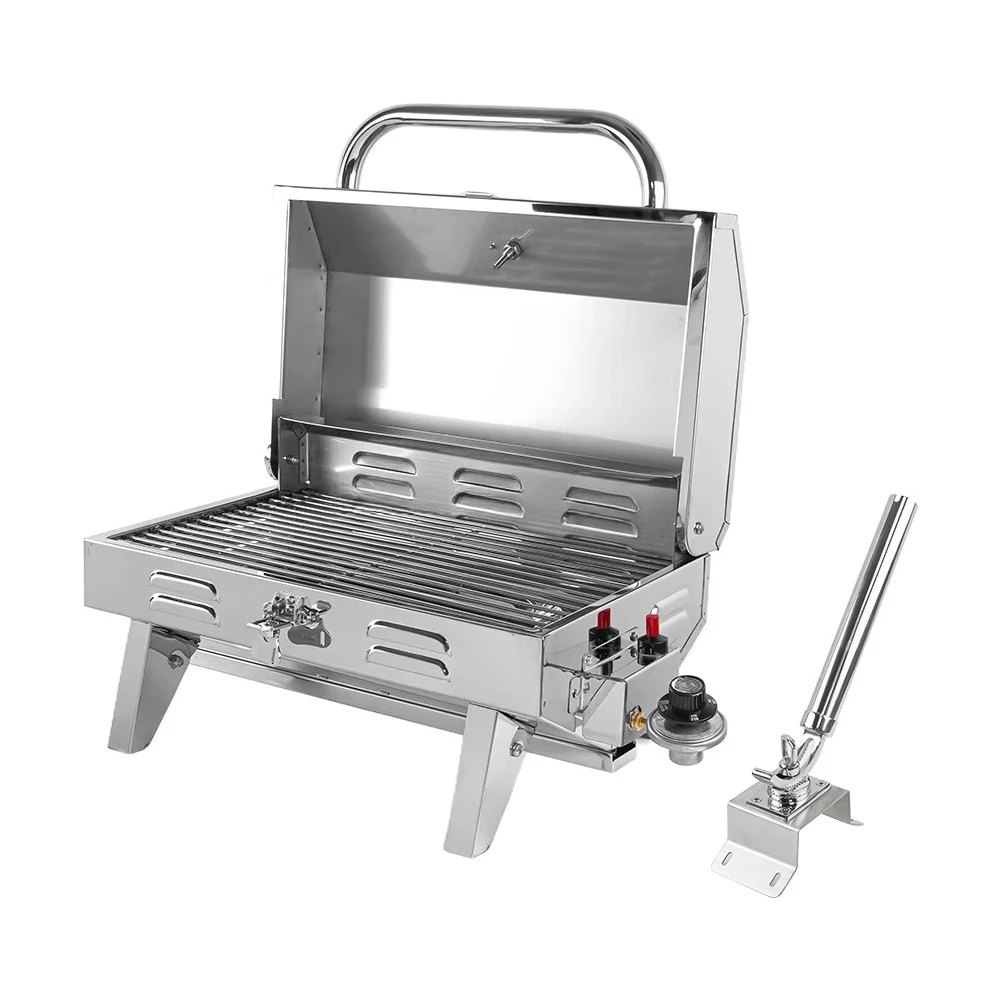 

In Stock High Quality 304 Stainless Steel Marine Barbeque Grill BBQ Gas Grill for Boat