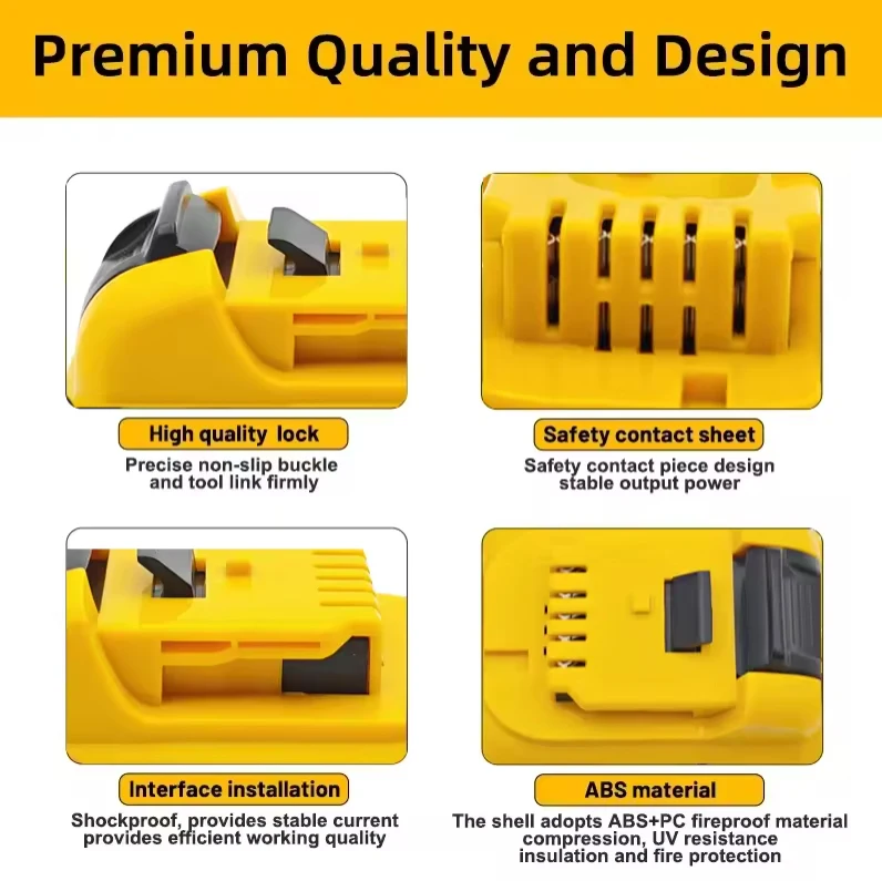 🏅12V 3AH/6AH Lithium Battery Pack Is Suitable for Replacing Tool Batteries Such as Dewalt DCB125, DCB123, DCB127, DCB120, Etc view 3
