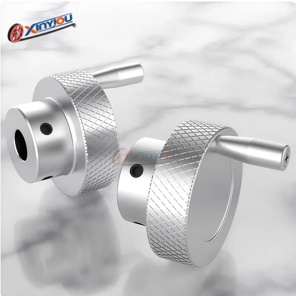 CNC Knurling Sliding Table Screw Rod Knob Crank 5/6/7/8/10~22/25mm Rotating Handle Embossed Stepper Motor Positioning Hand Wheel