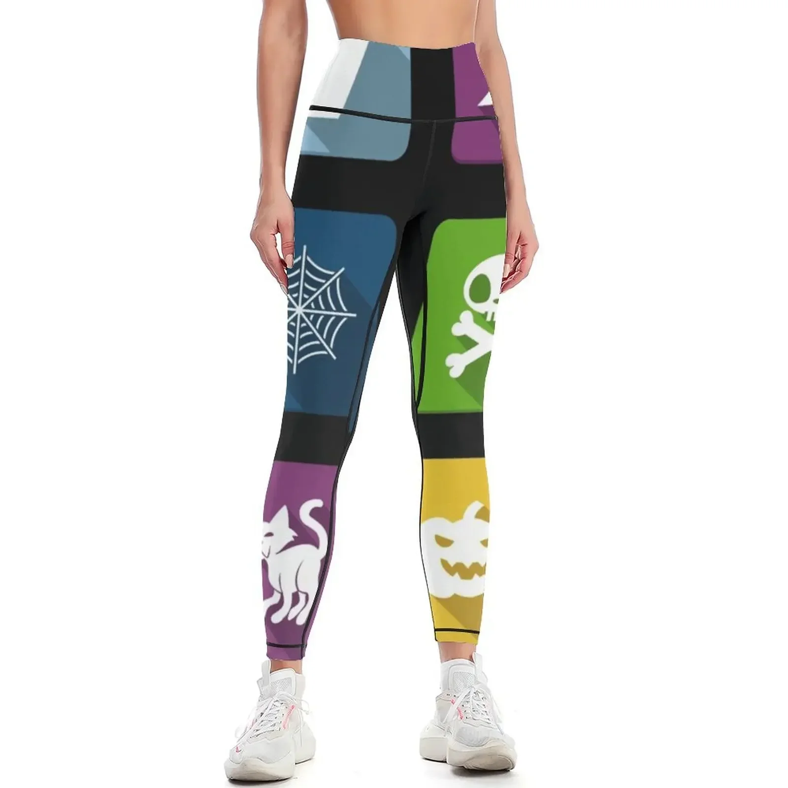 

Halloween Stickers Combo Leggings legging pants raises butt for fitness Golf wear Women's gym Womens Leggings