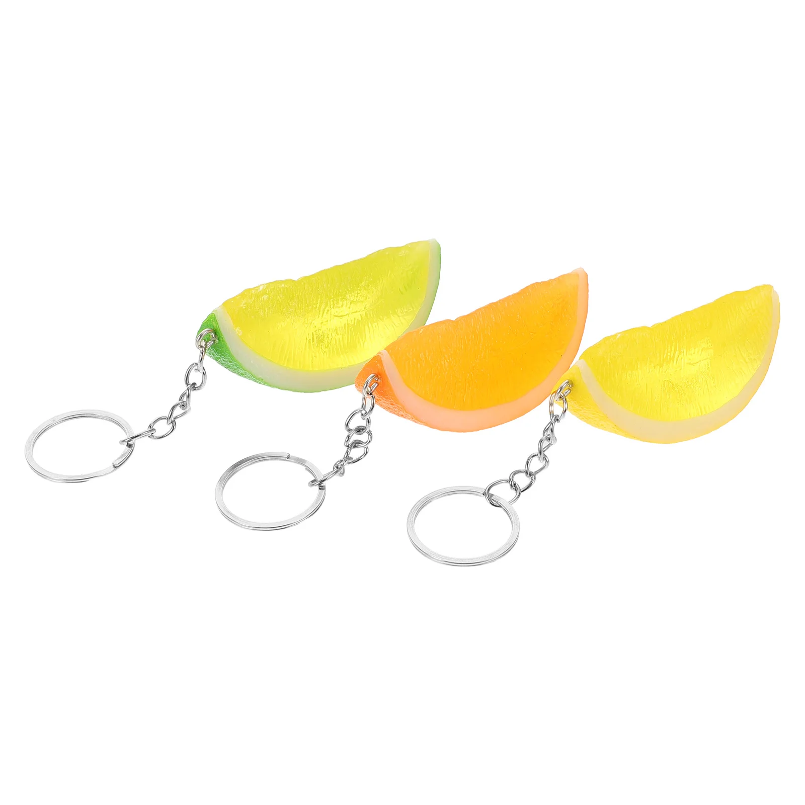

3Pcs Simulation Lemon Slices Keychain Faux Fruit Keyring Charm Cute Bag Backpack Hanging Ornament Lightweight