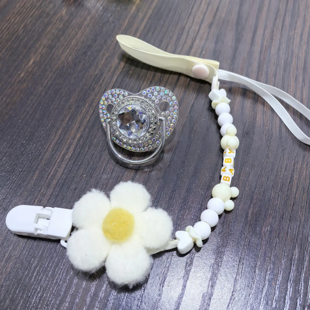 Custom Name Dummy Clip Personalized Baby Pacifier Holder Soother Chain Newborn Infant Feeding Gift 0-6 Months Unisex feeding