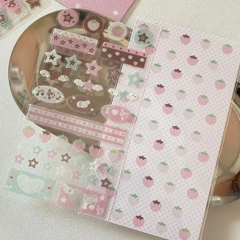 Strawberries Musical Note Temed Sticker for Craft Telephone Case Journal Laptop D2RC