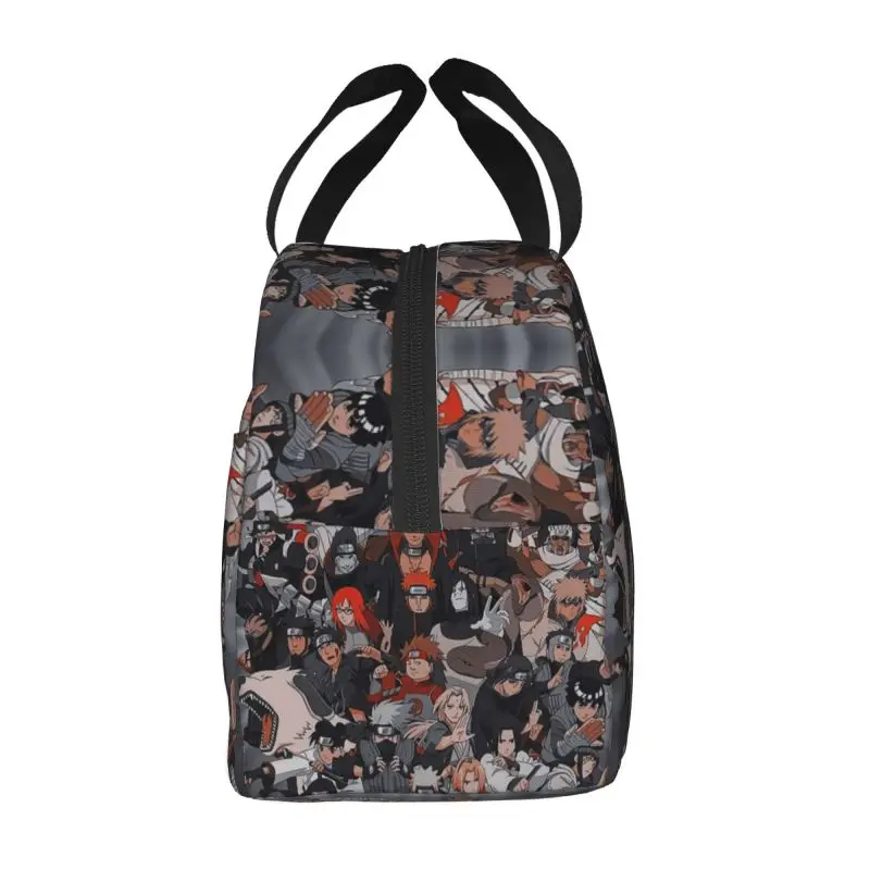 Lancheira isolada personalizada anime n-narutoes para mulheres, refrigerador resuável, caixa térmica bento, escritório, piquenique, viagem
