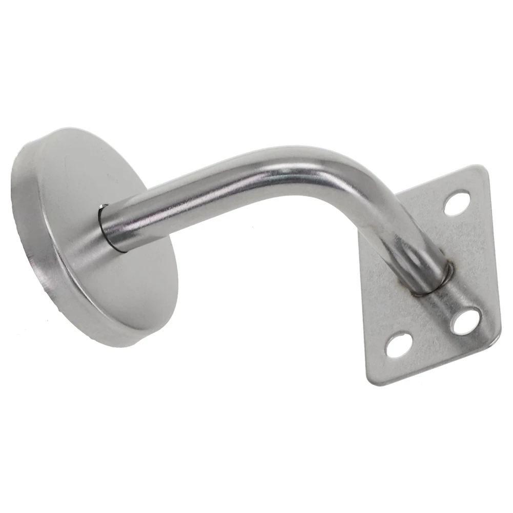 1PC Stair Handrail Brackets Stainless Steel 50x60mm Wall Support Hand Rail Silver Balustrade For Household Hotels Hardware-Tools