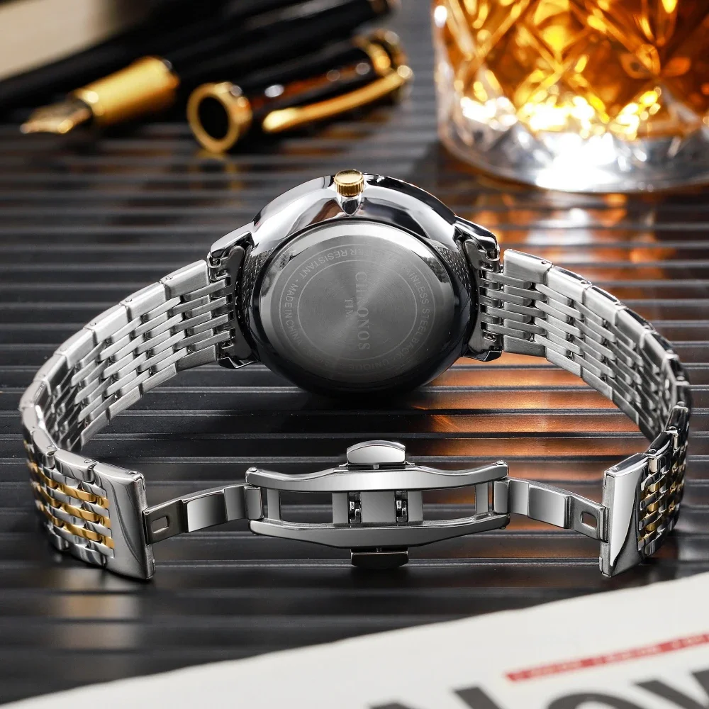 كرونوس الترفيه موضة ساعات رياضية رجالية الفولاذ المقاوم للصدأ التقويم الذكور مقاوم للماء ساعات المعصم في الهواء الطلق Relogio Masculino #4