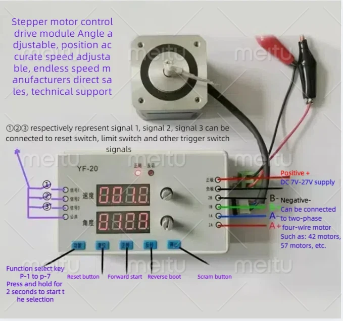 Imagem -04 - Pacote de Motor de Passo Driver Ângulo Pulso Módulo de Controle de Velocidade Programável 42 57 86