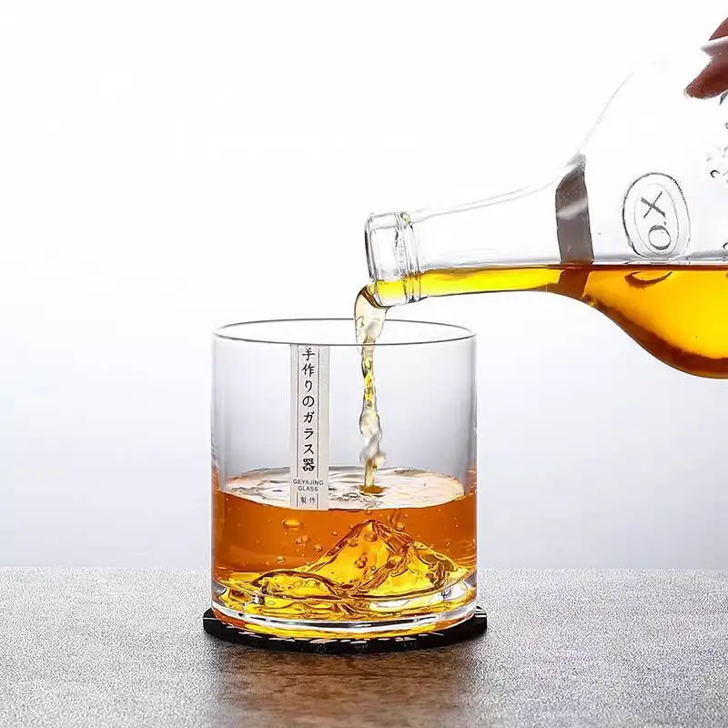 Vasos de whisky súper limpios de 300ml, juego de tazas de vino de cristal de estilo japonés de montaña, Chivas, Iceberg, whisky, roca, vaso de brandy, Snifter