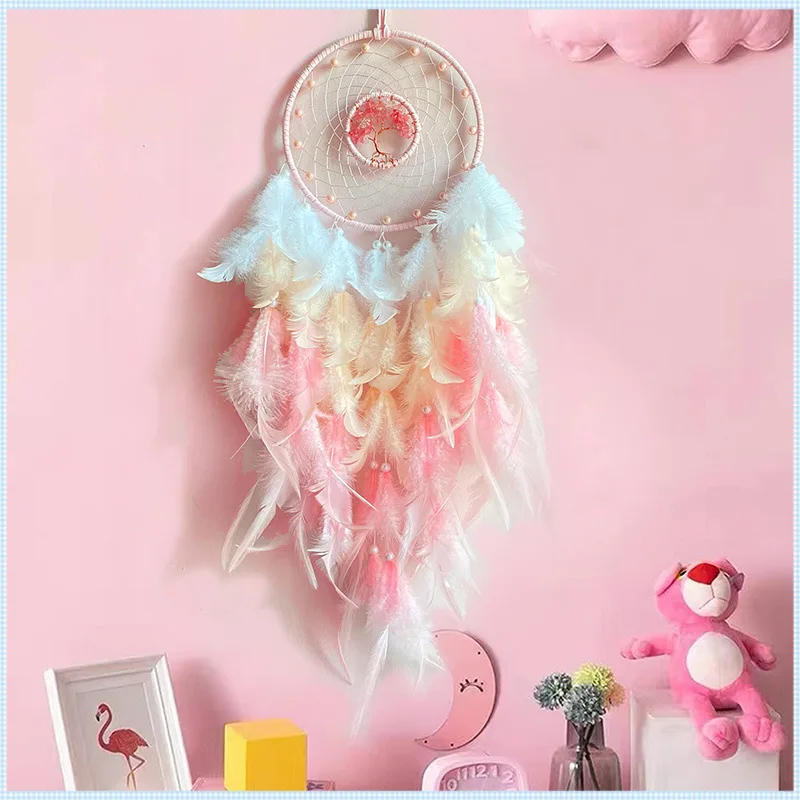 Fairy Dream Catcher Wind Chime, Creative Native American Home Decor, Festival Gift for Students פעמון דלת כניסה