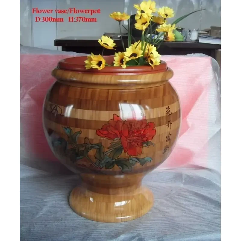 Tall Bamboo Floor Vase Natural Decorative Home Living Room Centerpiece Modern Minimalist Standing Flower Pot Interior Design