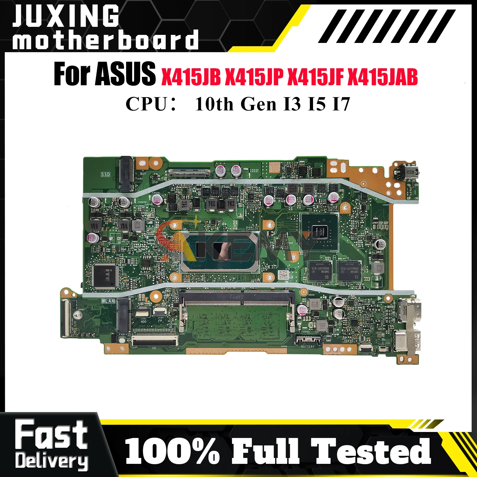 

X415JP Материнская плата для ноутбука ASUS VivoBook X415J V4200J V5200J X415JAB A416J X415JF X415JP Материнская плата с процессором I3 I5 I7 в порядке