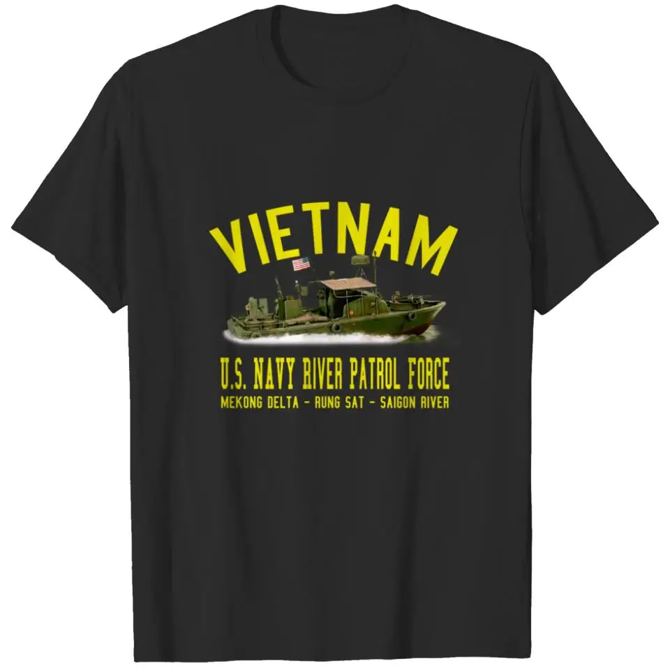 Vietnam Mark II PBR - Patrol Boat, River T-shirt  Back Print Loose Oversized 100% Cotton Tops