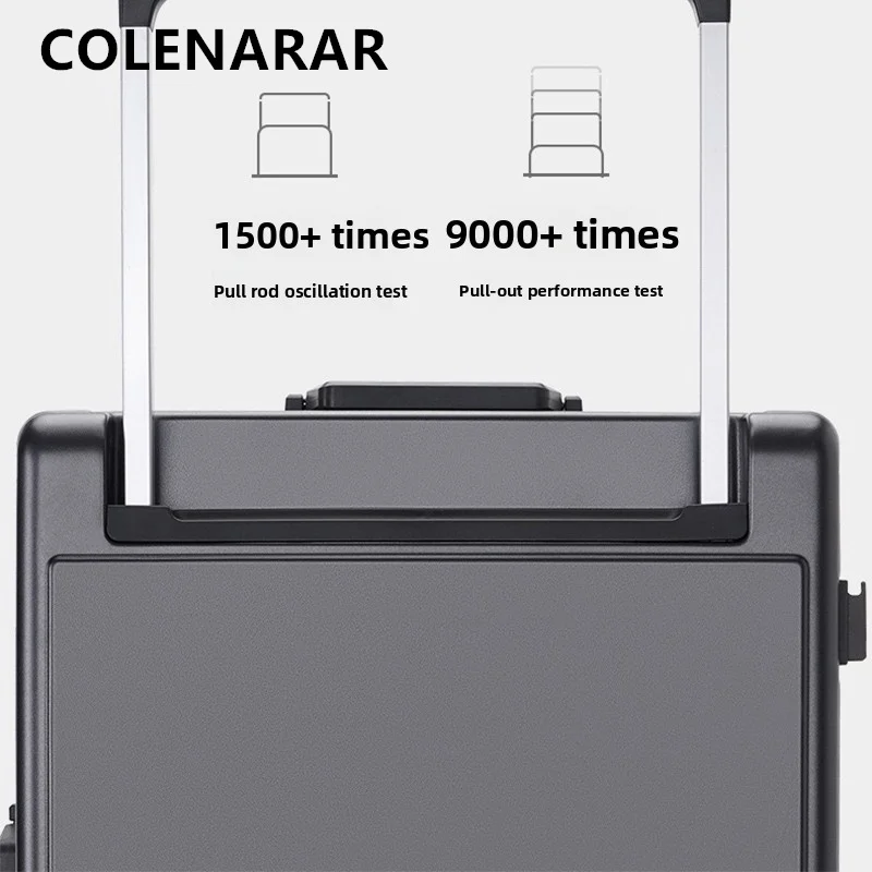 COLENARA Travel Luggage 20 Inches Boarding Box Aluminum Frame Trolley Case 22