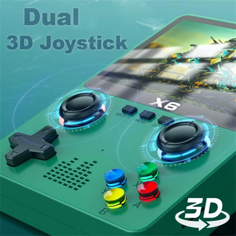 ELEC-Portable X6 Handheld Game Player With 10000+ Games 3.5Inch IPS Screen 11 Simulators Dual Player GBA Video Game Console