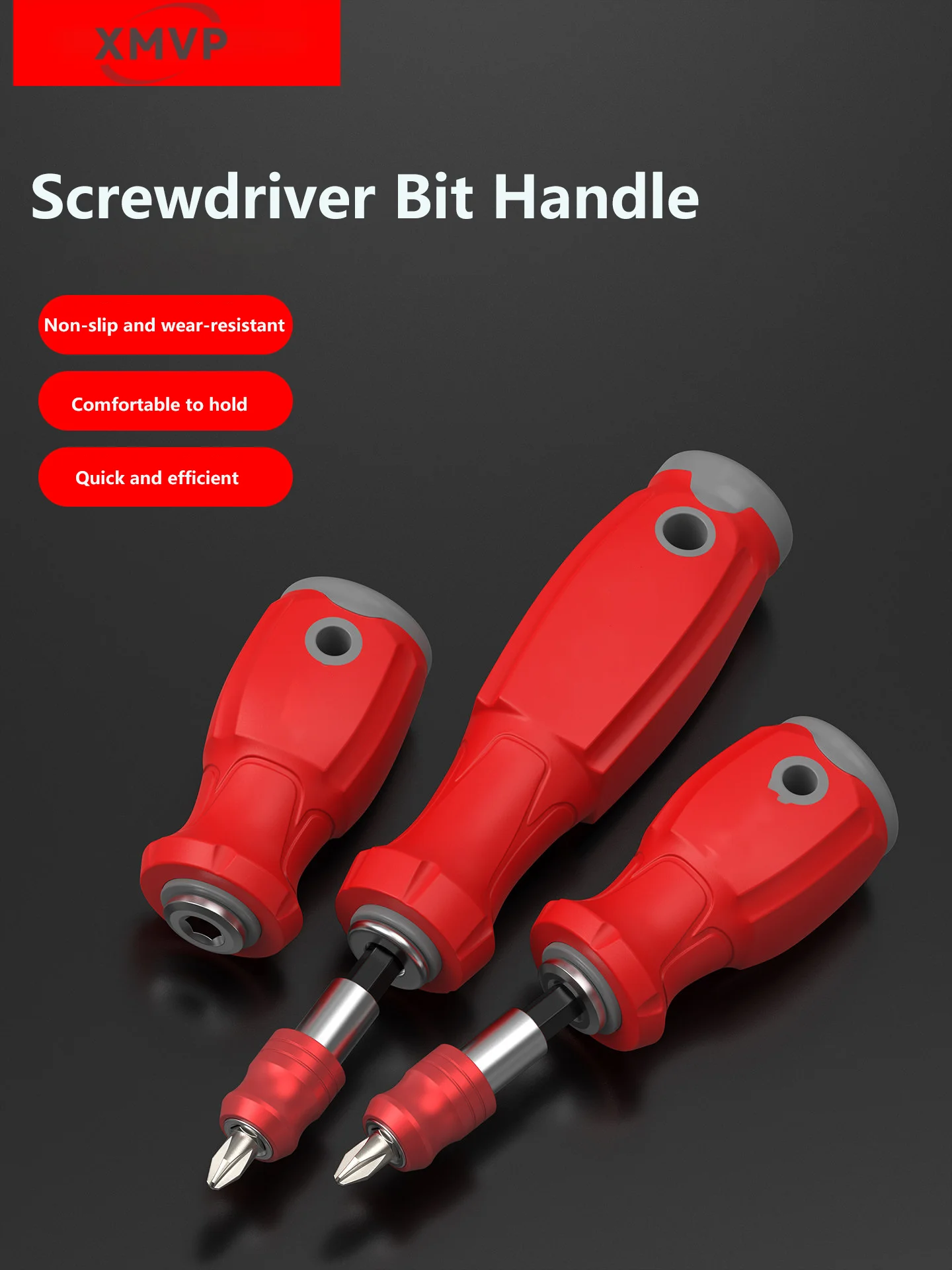 

Screwdriver handle with high hardness cross, angle and flat head strong magnetic connecting rod multi-functional screwdriver mod