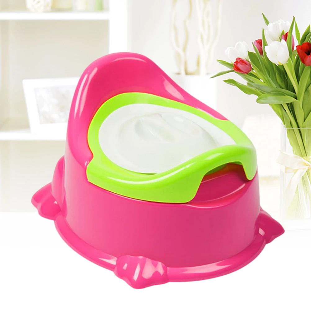 Toddler Potty Toilet Training Seat Red Premium Plastic Removable Bowl Lightweight Portable Children Potty Toilet Seat for Easy