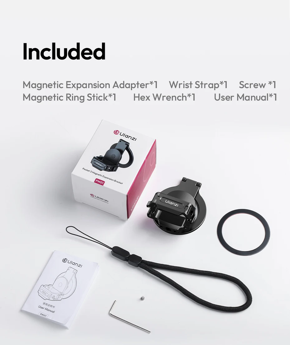 � Ulanzi PM01 Pocket 3 Magnetischer Erweiterungsadapter für Pocket3 Handyhalter für iPhone 16 15 14 13 Vlog Kit – Detail 14