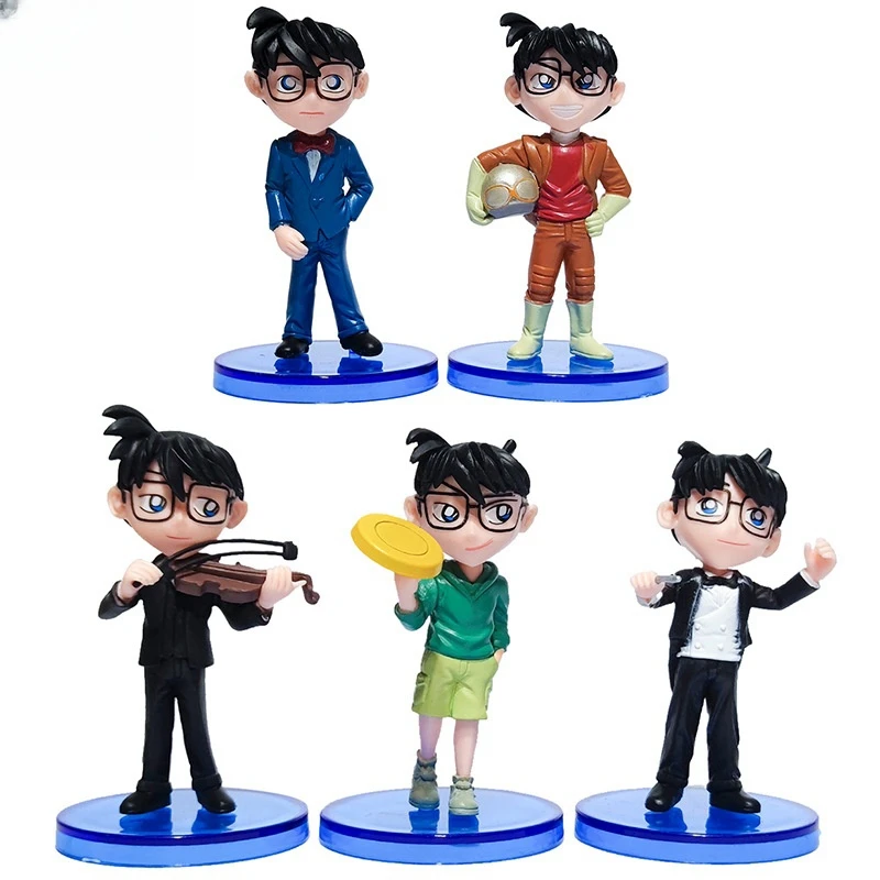 Conan Figures Detective Series Sherlock Holmes 5 Models Model Cakes Dolls Animation Peripherals Toys