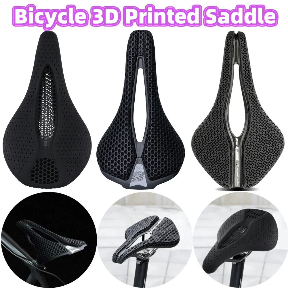 

3D Printed MTB Honeycomb Cushion Breathable Mountain Bicycle Cushion Shock Absorption for Men Women Long Distance Cycling
