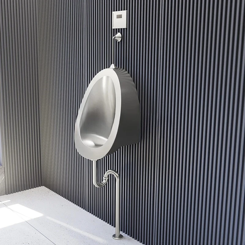 AA304 Stainless Steel Wall-mounted Public Automatic Flushing Sensor Urinal Male Standing Urinal Urinal