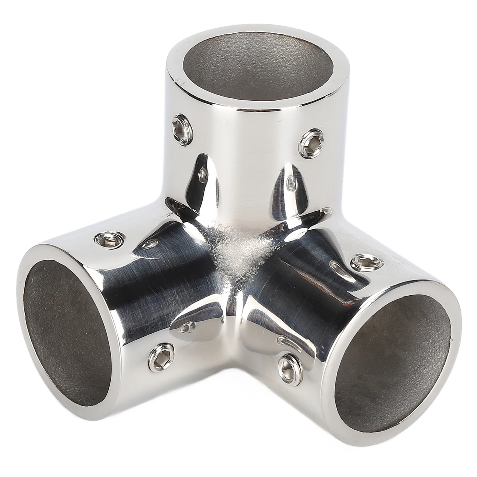 3 Way Corner Tee Joint 316 Stainless Steel Mirror Polished Yacht Hand Rail Tee 3mm Elbow Pipe Fittings 2 Jacks Wires