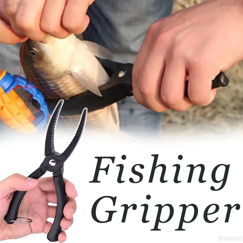 Outdoor Fish Control Device Plastic Clamp Fishing Lip Grip Tool Controller Lure Fish Clamp Non-slip Gripper Plier Supplies Kit