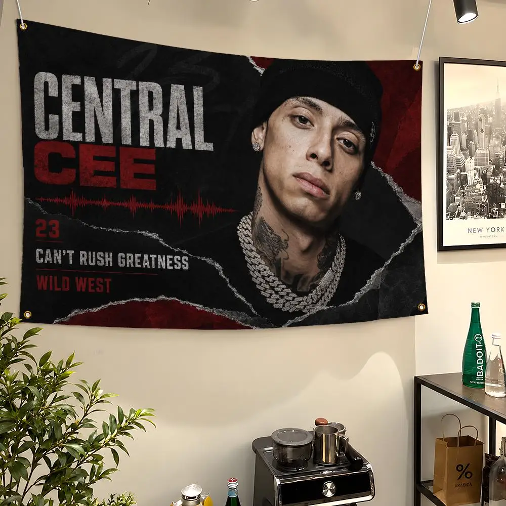 Rapper Central Cee Can't Rush Greatness Flags Wall Hanging Flag Banners For Birthday Parties Outdoor Bedroom Dorm Room Decor