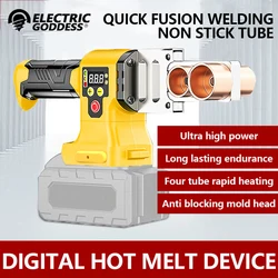 Electric Goddess Digital Hot Melt Device 280W Rated Power 230°C~320°C Hot Melt Tube Welder For 20V Dewalt Battery