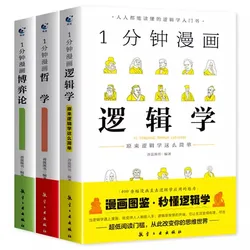 A Three Volume, One Minute Comic Book Series on Philosophy, Logic, Game Theory, and Brain, Memory, and Thinking Training Books.