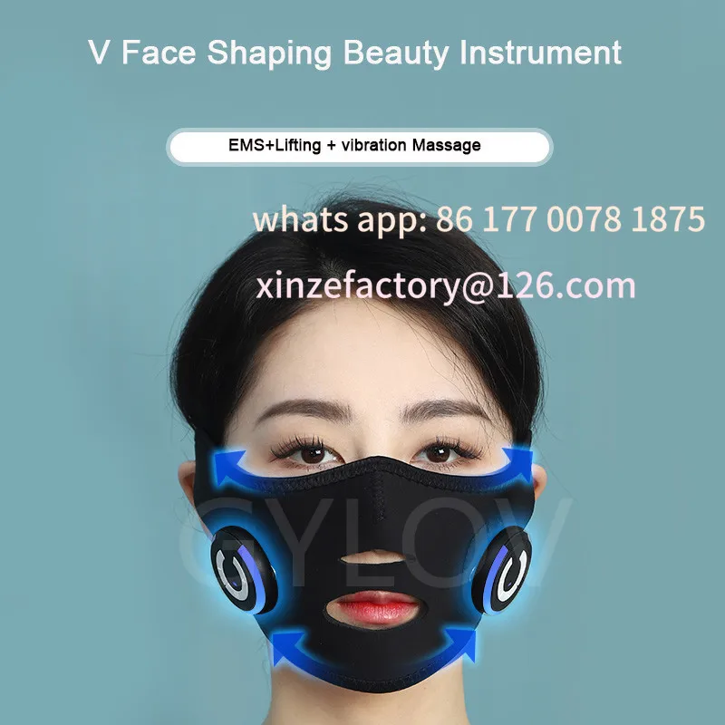 Customizable Face-lifting Device Facial Massager Mask Bandage Micro-current Skin Tighten Lifting Spa Face EMS Facial Care