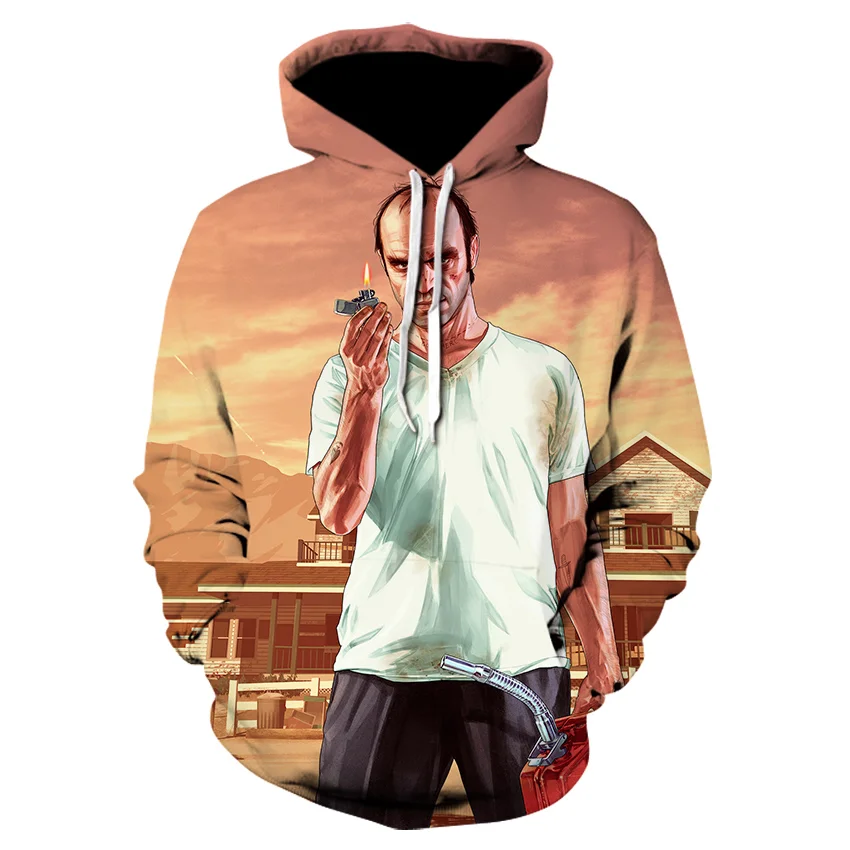 

Grand Theft Auto 3D 2021 GTA 5 Fancy hoodies Long Sleeve Street Style jacket High Quality Unisex gta5 game sweatshirt Streetwear